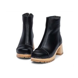 Swedish Hasbeens Stitchy Black Boot